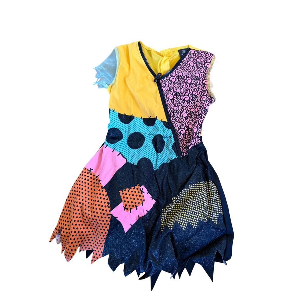 Disney Nightmare Before Christmas Sally Patchwork Costume Dress Girls Small 4-6